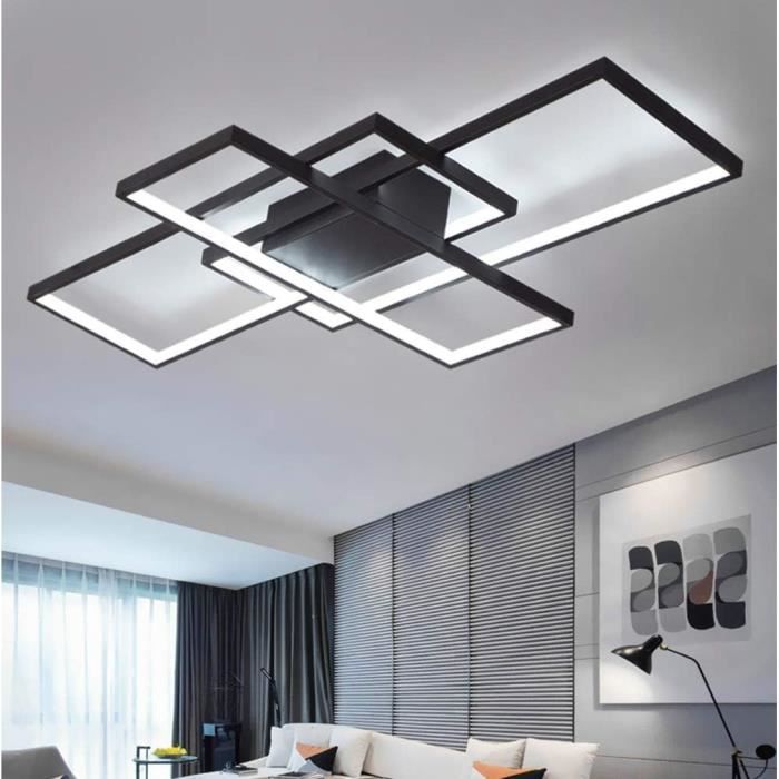 Plafonnier LED Hofstein - Suspension Moderne - Noir/Blanc - Pour Salon, Chambre