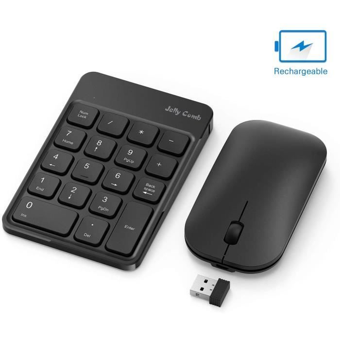 PNKCAT Pavé Numérique Bluetooth, 28 Touches, Rechargeable, Clavier