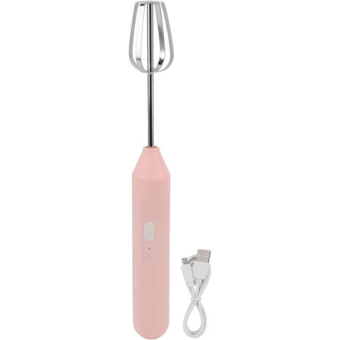 Mousseur à Lait Portable Électrique – Fouet Inox Pour Cappuccino, Latte, Matcha, Œufs – Batterie Avec Poignée Ergonomique Ultra Pratique