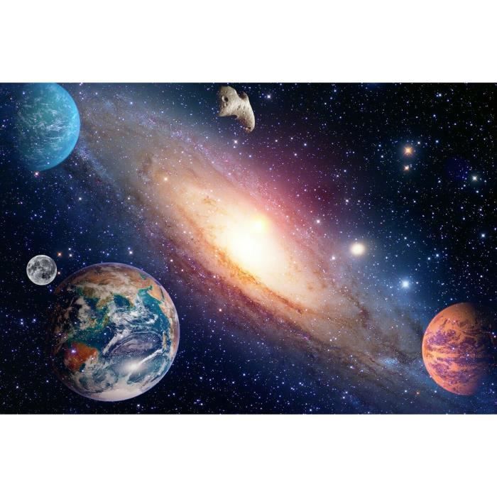 Poster mural geant planete - Cdiscount