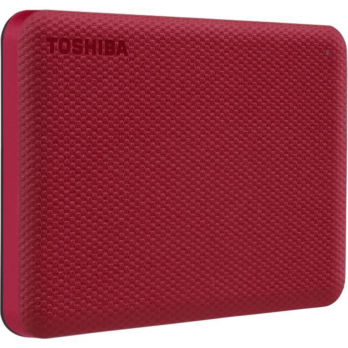 Disque dur externe - TOSHIBA - Canvio Advance - 2 To - Rouge