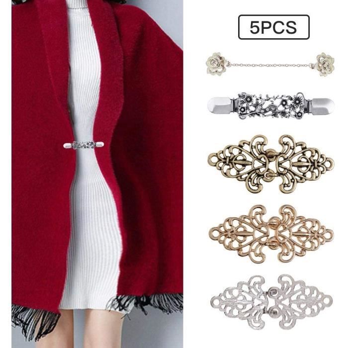 Clips Pinces à Vêtements En Forme De Cœur - Accessoire Mode Pour Pulls, Robes Et Chemises, Réglable Et Décoratif