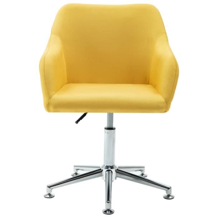 fauteuil de bureau pivotante - parfait - chaise de bureau scandinave jaune tissu