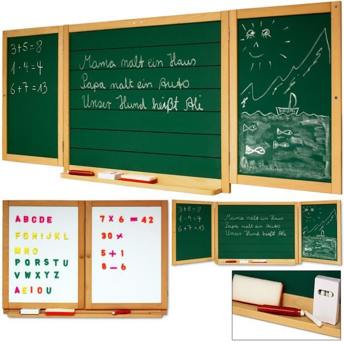 Grand Tableau à Craie Et Magnétique Mural Enfants Achat Vente Tableau Enfant Cdiscount