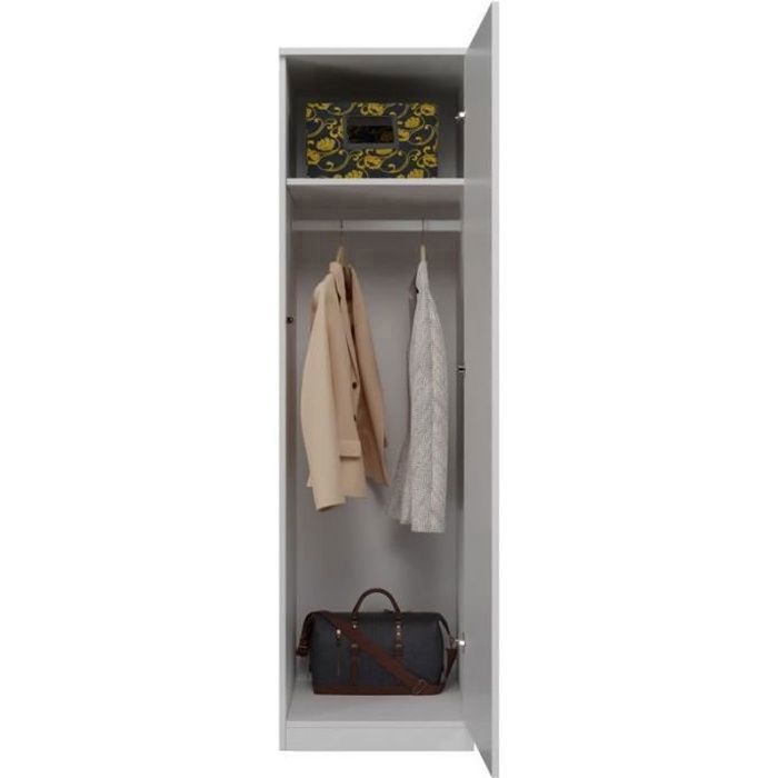 TOP E SHOP Topeshop EL KPL placard et armoire de chambre à coucher 5 étagères 1 portes(s) Blanc - SD-50 BI