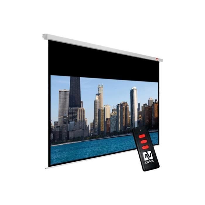 Ecran de projection motorisé AVTek Cinema Electric 300P - 131 po (333 cm) - 16:9 - Blanc mat