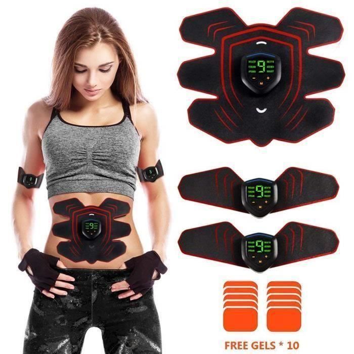 Br/ûler les Graisses Entra/înement Abdominal Ceinture de Taille Chauffante Electrostimulation Musculaire pour Renforcer les Muscles Abdominaux Entra/înement Abdominal EMS