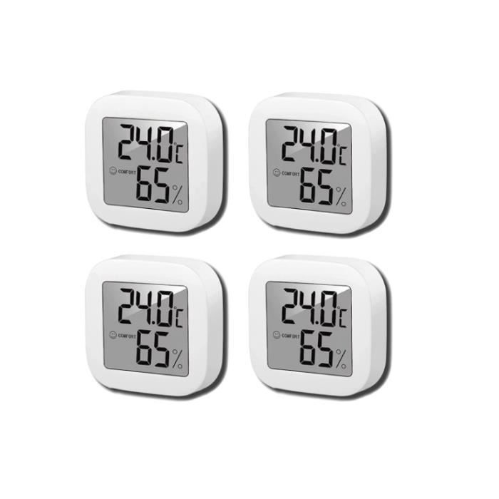 4PCS Mini LCD Thermomètre Hygromètre Interieur Termometre Maison