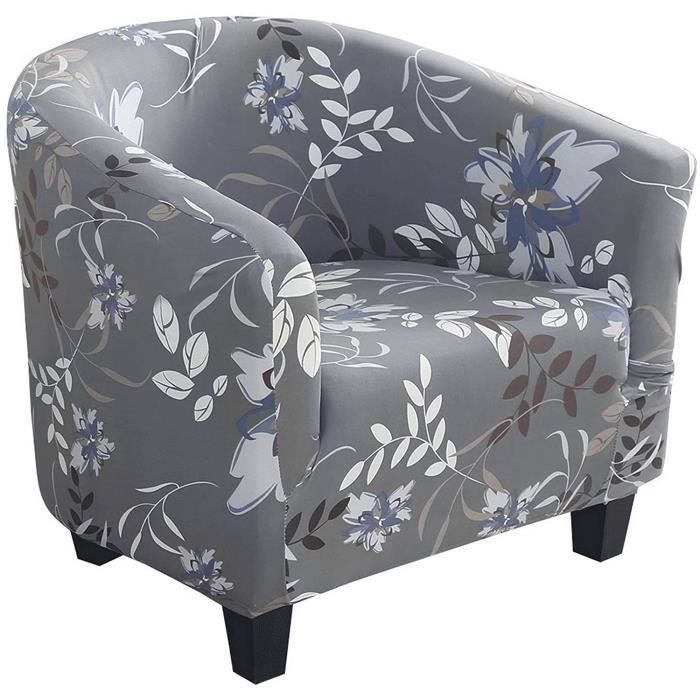 Housse De Fauteuil Club Extensible – Tissu Polyester/élasthanne – Modèle 2 Pièces – Pour Fauteuil Type Chesterfield Ou Tullsta – Plusieurs Coloris