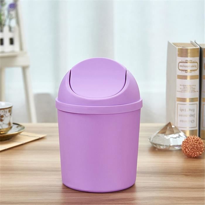 Set De 3 Mini Poubelles De Bureau Avec 180 Sacs - Poubelle Colorée Pour Bureau, Salle De Bain Ou Table De Nuit - Design Compact Et Pratique