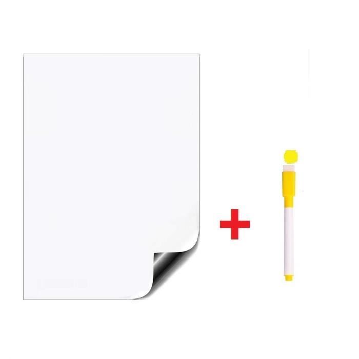 Tableau Blanc de Réfrigérateur 17x12 Pouces avec Technologie Sans Taches, Planificateur de Tableau Magnétique à Dos Complet, Fluide et Inodore, Emballage Plat pour une Utilisation Immédiate