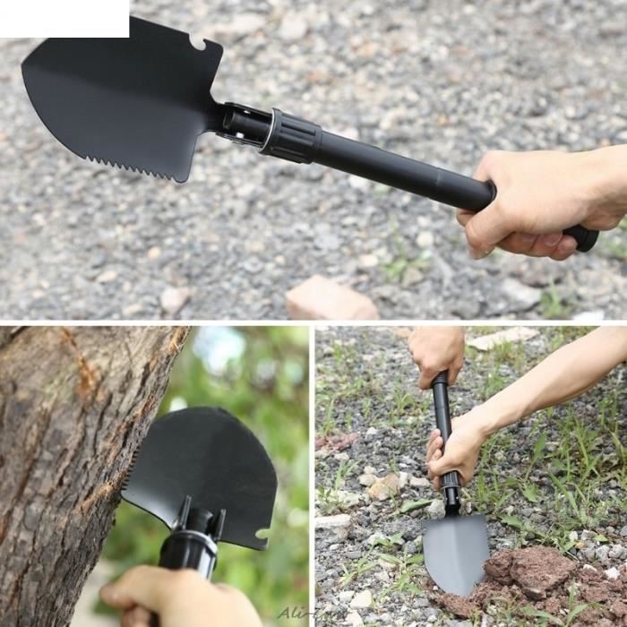 Pelle de survie pliante multifonctionnelle, pelle tactique militaire, outil de survie, pelle de