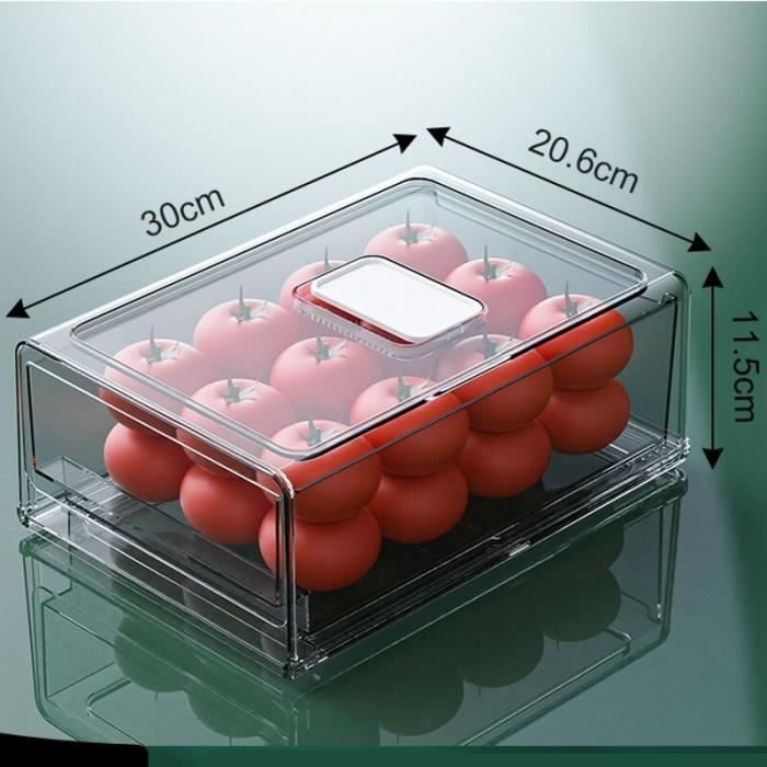Boîte à chaussures pliable de rangement en plastique étui transparent  organisateur empilable 3 pièces - rouge