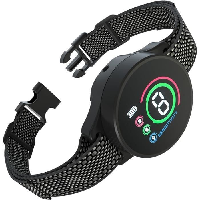 Collier Vibrant-Conformes à La Nouvelle Loi 2024-Collier Anti Aboiement,sans Choc Statique avec 8 Niveaux de Sensibilité Réglables,Rechargeable et 3 Modes