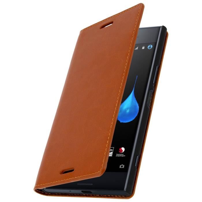 Étui Avec Support Sony Pour Xperia XZ Premium - Noir, Protection Complète Et Support Réglable Mains Libres