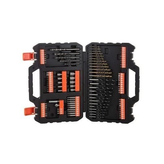 Black + Decker C Perçage et Vissage - A7200-XJ - 109 pièces - 30 forets - 67 accessoires de vissage