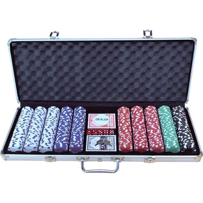 Mallette de poker en aluminium 500 jetons