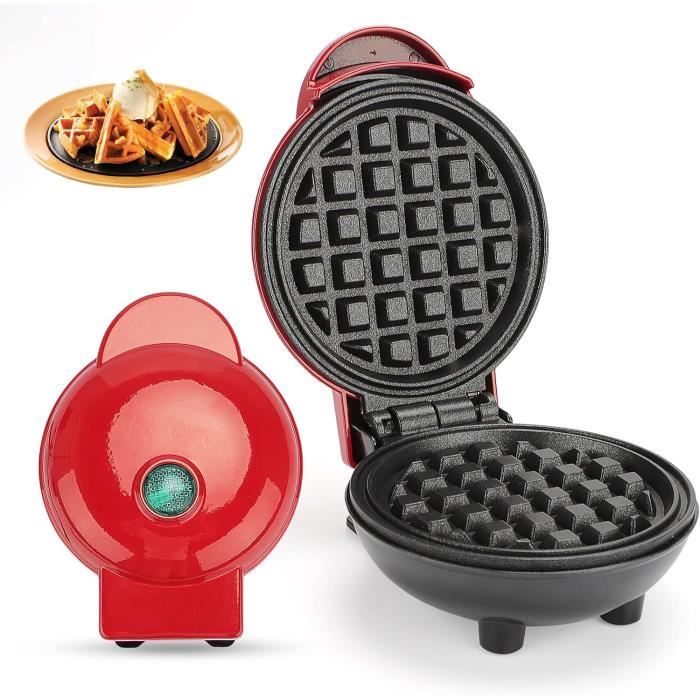 Mini Electrique Gaufrier, Waffle Maker, Machine À Gaufres, Revêtement
