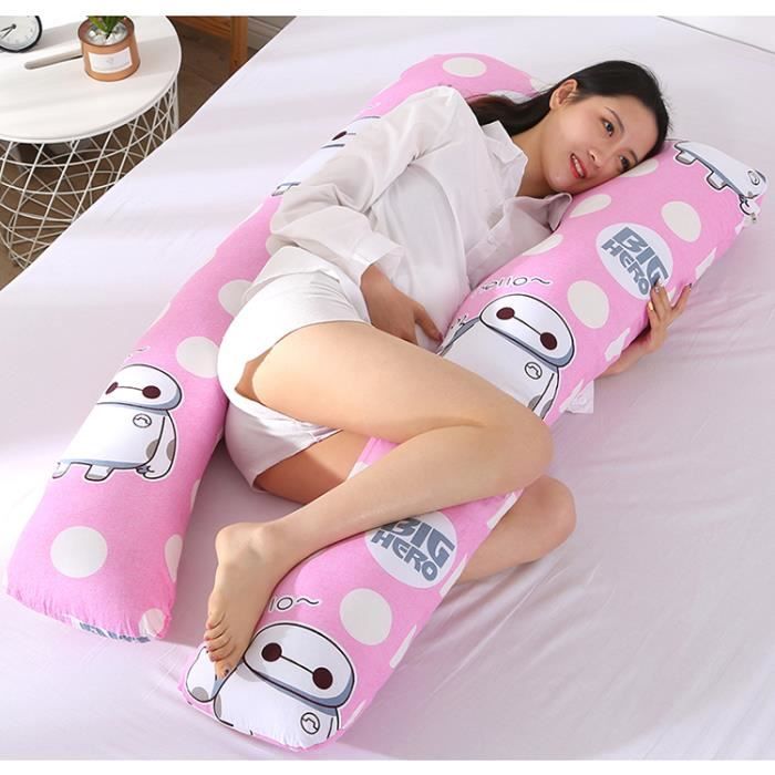 Monozoz Coussin De Grossesse Oreiller En U Avec Housse Velours Amovible - Soutien Total Corps Pour Femmes Enceintes Et Dormeurs Sur Le Côté