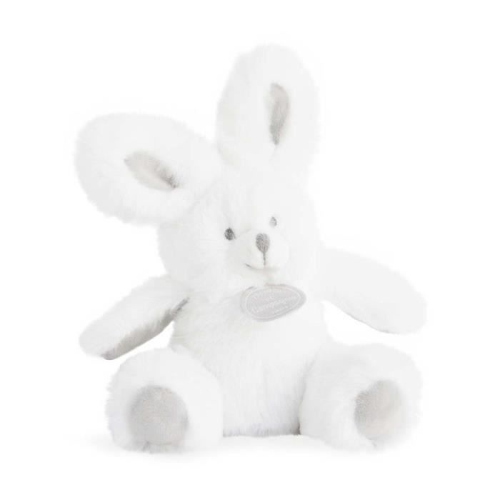Doudou Et Compagnie Hochet Lapin Blanc Et Gris Taupe 15 Cm Bebe Garcon Ou Fille Blanc Gris Taupe Cdiscount Pret A Porter
