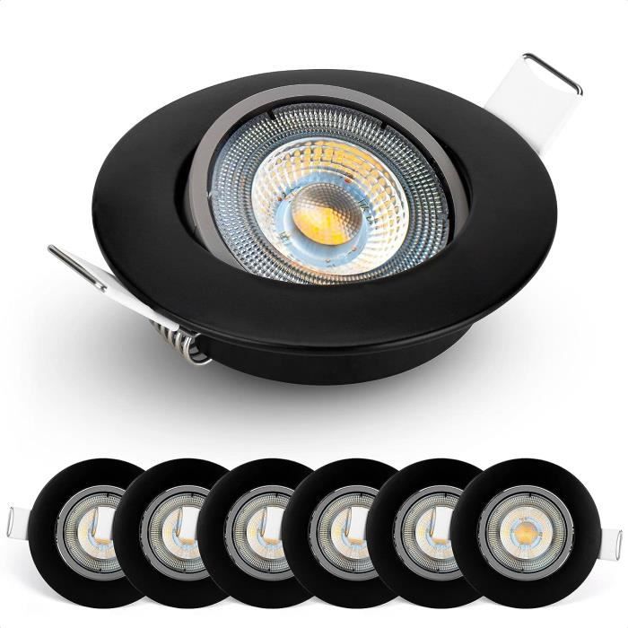 Spot LED Encastrable Orientables Blanc Chaud GU10, 10x Éclairage Spot LED Encastrable Orientables Blanc Chaud GU10, 10x Éclairage