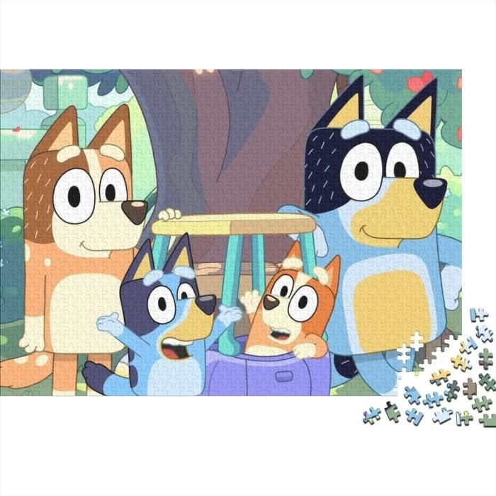 Bluey Puzzles Adulte 1000 Pieces Dessin Animé Artisanat Cadeau Famille ...