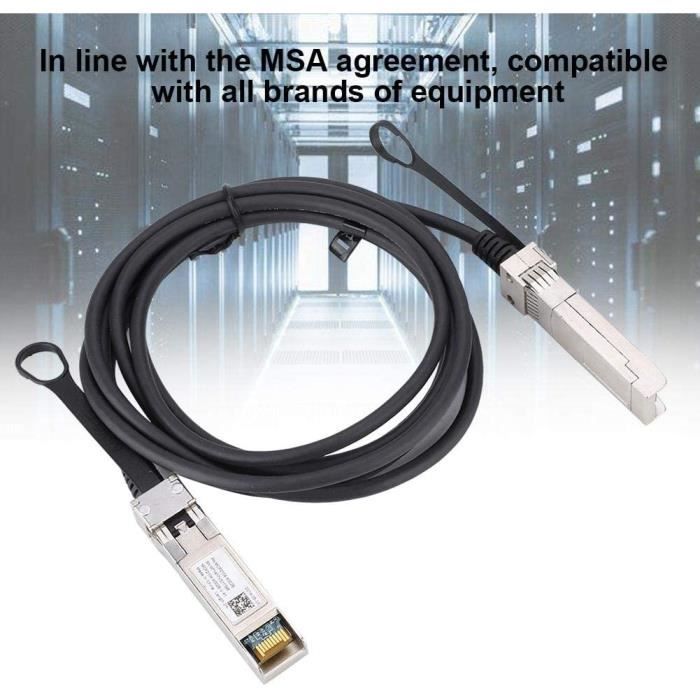 Câble SFP+ DAC Twinax 10G, 1,2 M - Compatible HP JD096C, Connexion Directe Serveur/commutateur, Faible Consommation