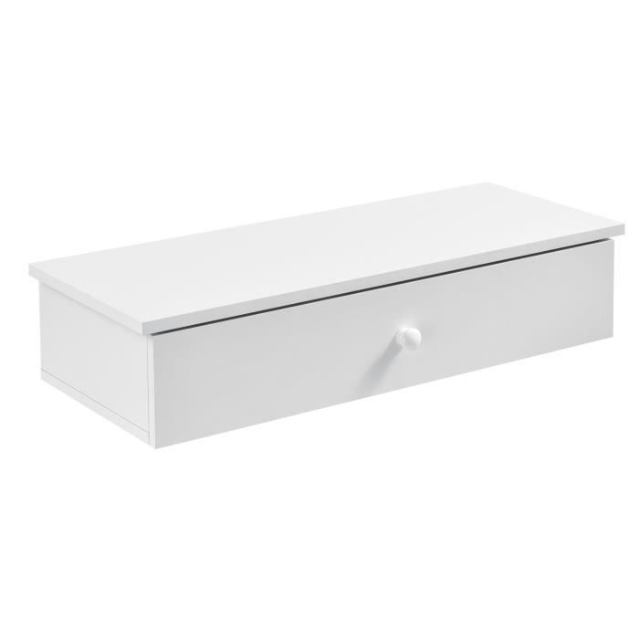 En Casa Etagere Murale Avec Rangement Panneau De Particules Blanc