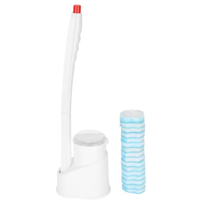 Brosse De Toilette Jetable Avec 18 Têtes - Nettoyage Facile, Fixation Murale Ou Sol