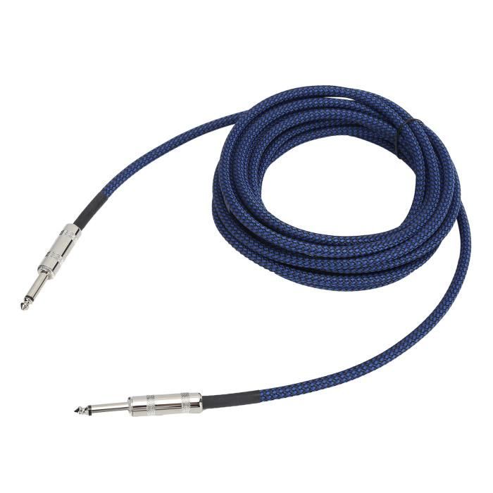 Câble Audio Professionnel Guitare 6m - Câble Instrument Électrique Basse Acoustique Antibruit