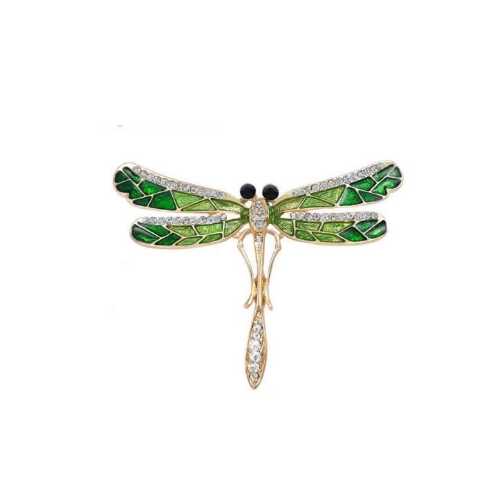 Broche Libellule Strass Animale - Accessoire Élégant Pour Femmes Et Filles - Cadeau Mariage Noël Anniversaire