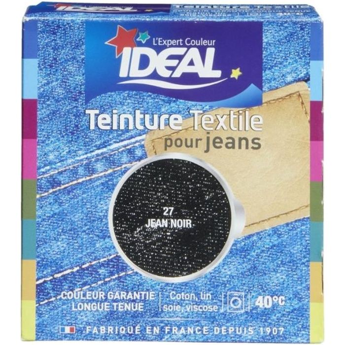 IDEAL Teinture Liquide textile Maxi - Pour 27 jeans - Noir