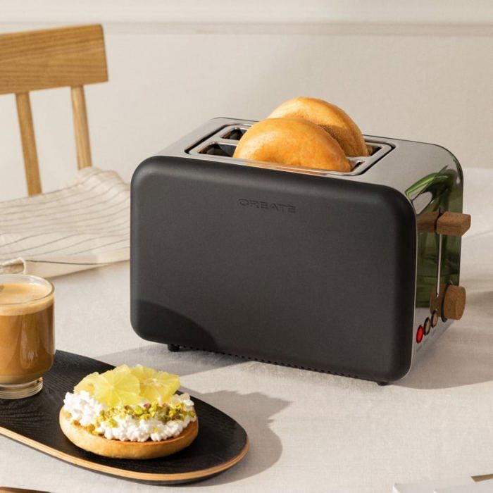Grille pain Toast Retro pour tranches larges Noir 