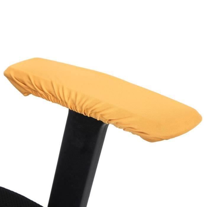 Housses D'accoudoirs Pour Chaise De Bureau - 1 Paire, élastiques - Lavables - Noir Ou Or - Protection Et Confort