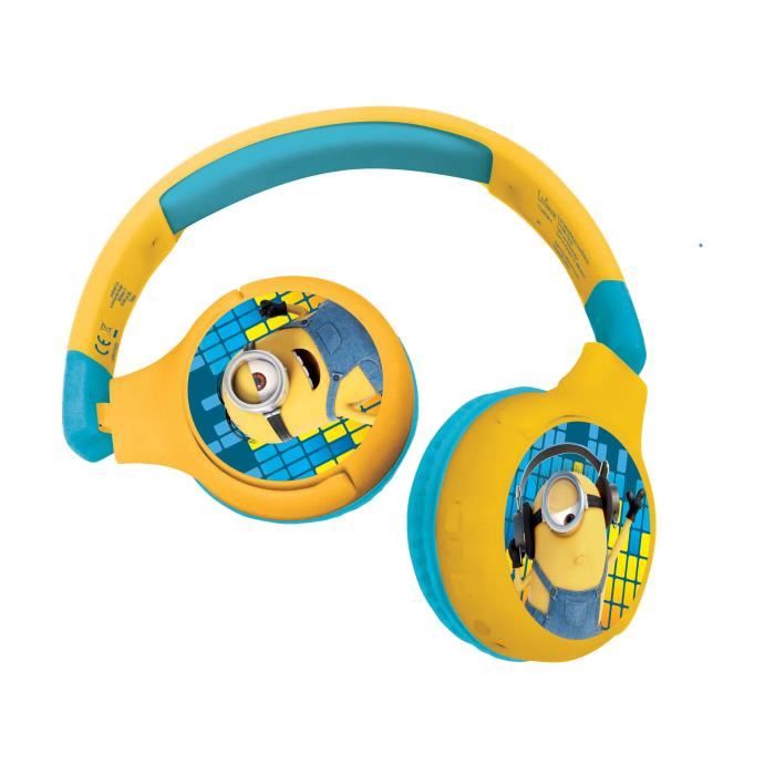 Casque audio Bluetooth et filaire pour enfants Les Minions - LEXIBOOK -  Sécurité enfant - Jaune