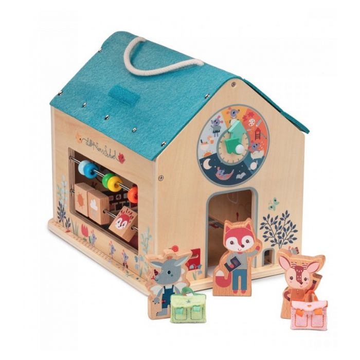 Jouet éducatif - LILLIPUTIENS - Ma première école - Blanc - Bois - Enfant Jouet éducatif - LILLIPUTIENS - Ma première école - Blanc - Bois - Enfant