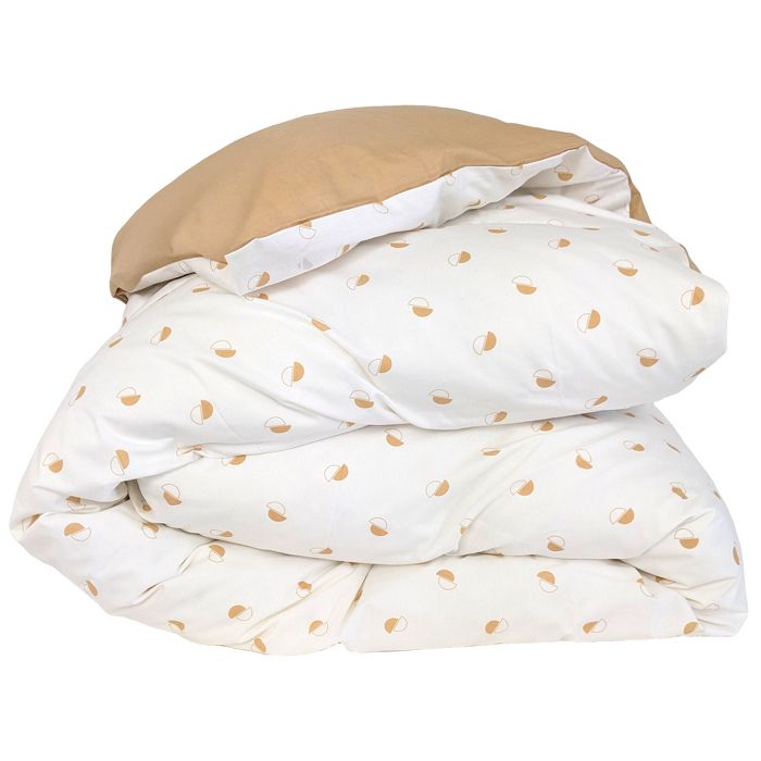 Housse de Couette 300x240 cm Percale 100% Coton Alex Marron Moka