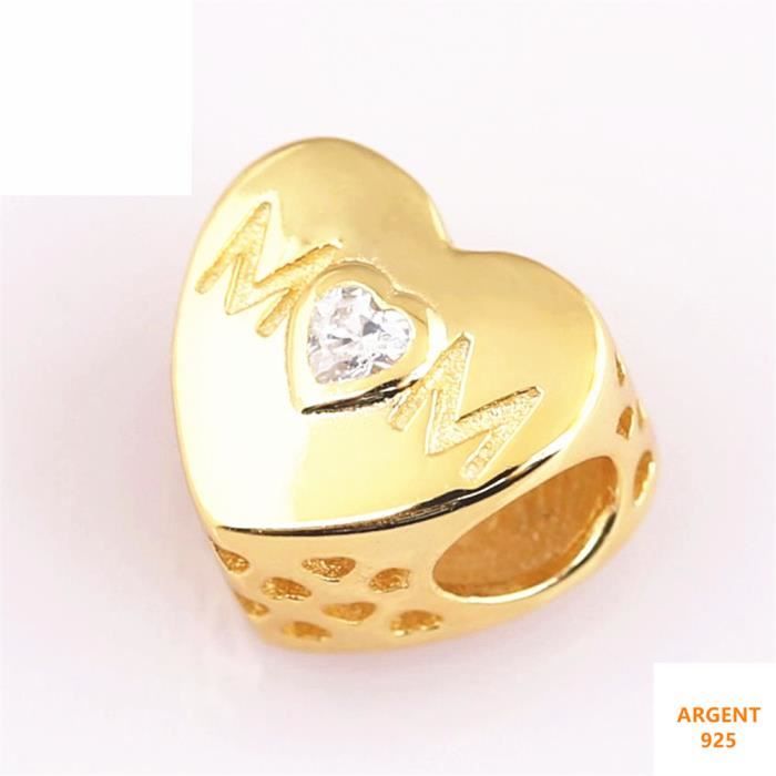 Charm Charm Pendant 3D Clover - Femme - Plaqué Argent