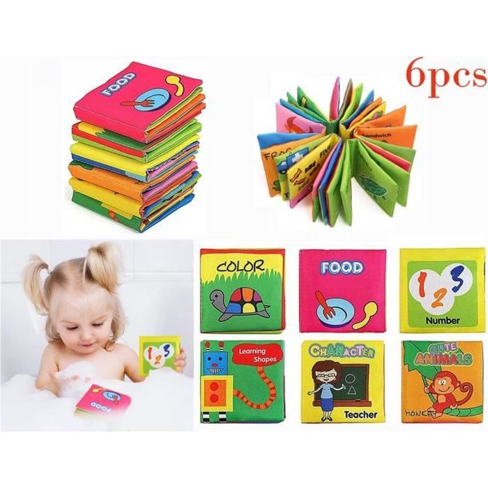 PanDaDa Livre En Tissu D'Éveil Âne – Jouet Bébé Multifonction 0-24 Mois Avec Son Papier, Dentition Et Anneau De Suspension