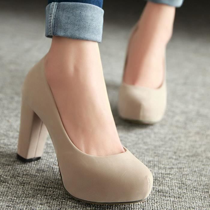 Chaussure a talon beige femme Clearance