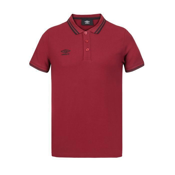 Polo À Manches Courtes Homme Bas Net Rouge UMBRO