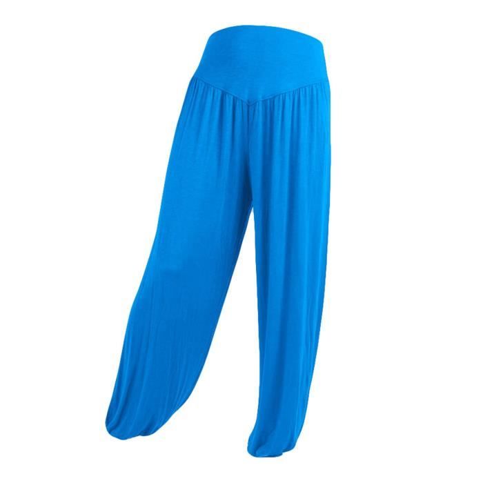Pantalon Sarouel Femme Happy Cherry - Large, Coton/lin, élastique Taille, Poches, Pour Yoga, Danse, Détente