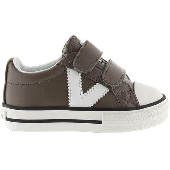 Victoria Victoria Basket enfant 126956 marron - lacets - semelle intérieure gomme - fabriqué en Espagne