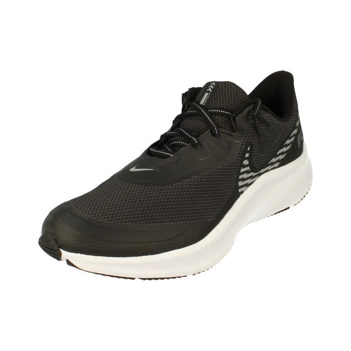 chaussures de running nike quest 3 shield pour garçon - noir