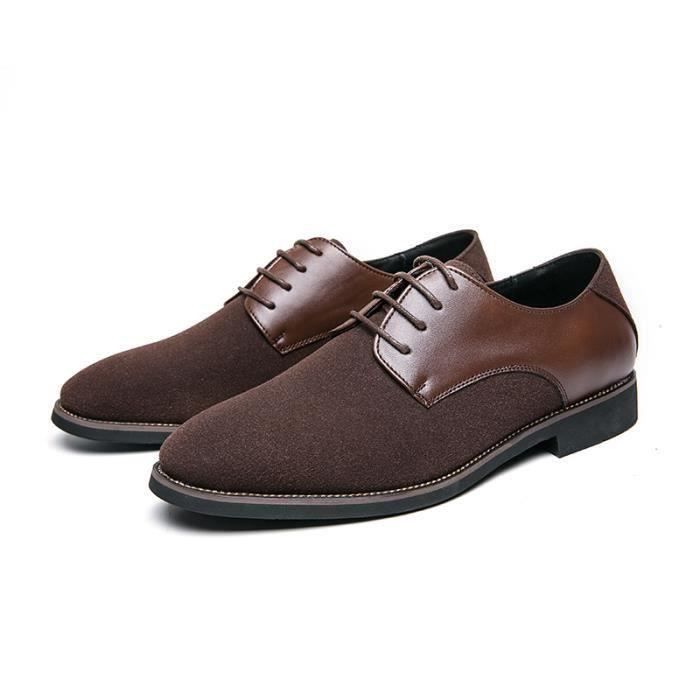 Chaussures Monk Homme Santimon - Cuir Véritable - Semelle Caoutchouc - Style Derby Élégant - Noir Ou Marron