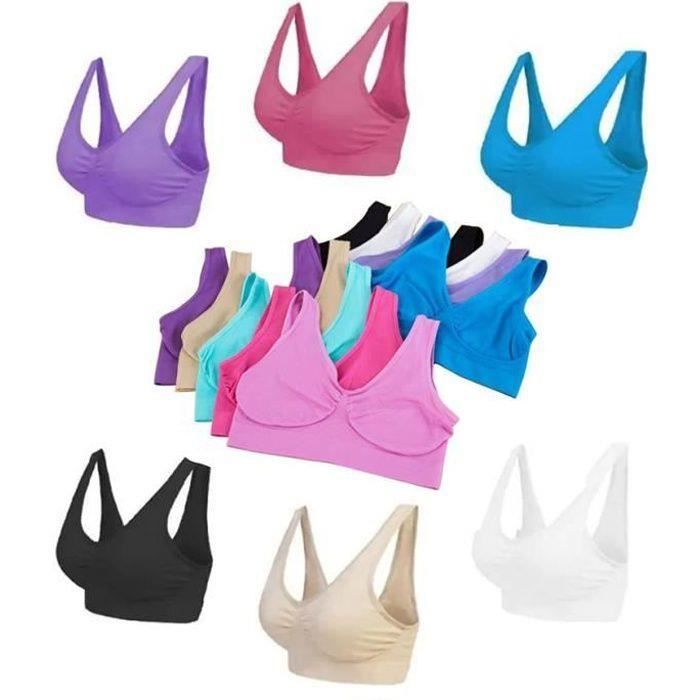 Lot De 3 Brassières Sport Femme Maintien Fort - Sans Armature Confortable Yoga