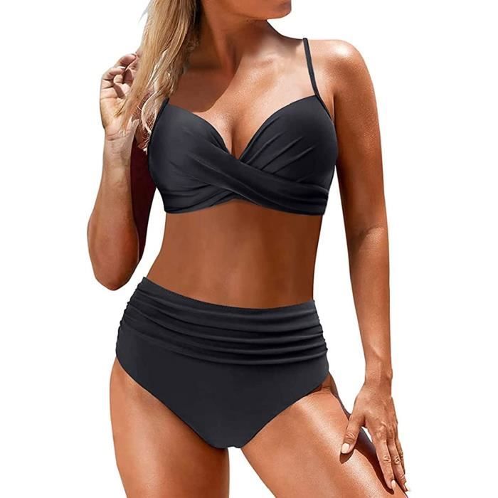 Maillot De Bain 2 Pieces Femme Taille Haute - Partager Taille Bonne