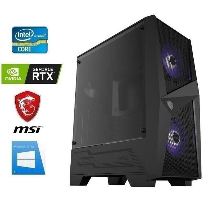 Vente Ordinateur de bureau PC Gamer intel I7-10700K + Watercooling - GeForce RTX 2060 6GO - 32GO RAM - SSD 960GO - WIFI - MSI Mag Forge 100M - Windows 10 pas cher Vente Ordinateur de bureau PC Gamer intel I7-10700K + Watercooling - GeForce RTX 2060 6GO - 32GO RAM - SSD 960GO - WIFI - MSI Mag Forge 100M - Windows 10 pas cher