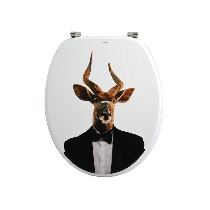 Abattant WC - MDF - Charnières Inox - MANO PARADISE - Bleu MSV