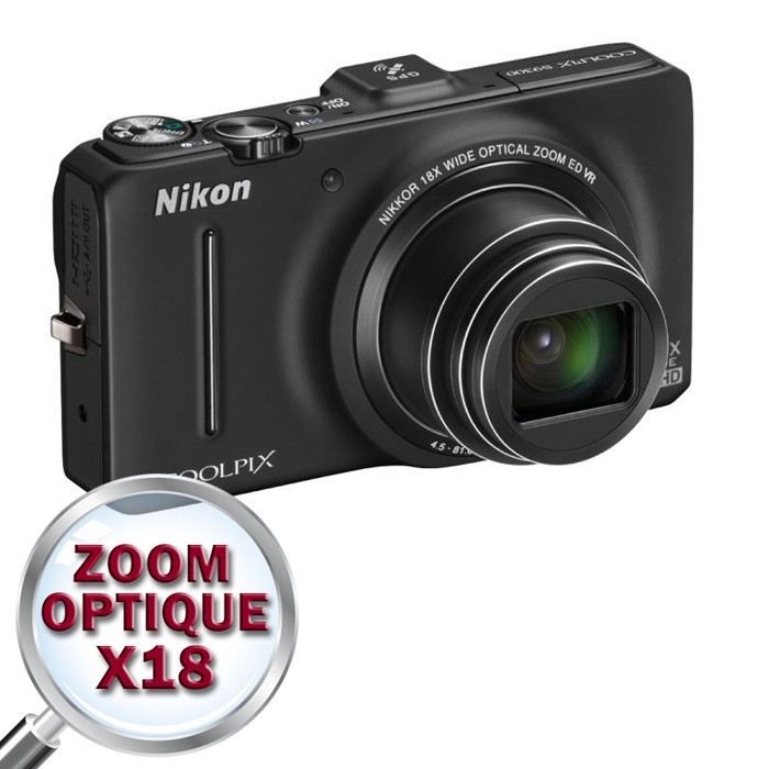 NIKON S9300 Compact Noir - CMOS 16MP Zoom 18x